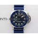 PAM1676 44mm Submersible VSF 1:1 Best Edition Blue Dial On Blue Rubber Strap P.900 Super Clone