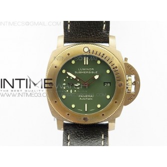 PAM 382 N Bronzo VSF V2 1:1 Best Edition on Brown Distressed Calfskin Strap VSP9000