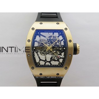 RM035 Americas Manual RG ZF 1:1 Best Edition Skeleton Dial On Black Rubber Strap Super Clone RMUL1
