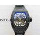 RM035 Americas Manual RG/Black Ceramic ZF 1:1 Best Edition Skeleton Dial On Black Rubber Strap Super Clone RMUL1