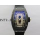RM07 Real Black Ceramic RG ZF Best Edition Black MOP Diamond Skeleton Dial On Black Rubber Strap Asian CRMA2 Clone