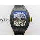 RM035 Americas Manual Carbon/Black Ceramic ZF 1:1 Best Edition Skeleton Dial On Black Rubber Strap Super Clone RMUL1