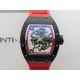 RM055 Black Ceramic Red Inner Bezel APSF 1:1 Best Edition On Red Rubber Strap RMUL2 Super Clone