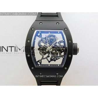 RM055 Black Ceramic Black Inner Bezel APSF 1:1 Best Edition On Black Rubber Strap RMUL2 Super Clone
