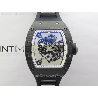 RM055 White inner Bezel Black Crown NTPT/Ti ZF 1:1 Best Edition on Black Rubber Strap RMUL2 Super Clone