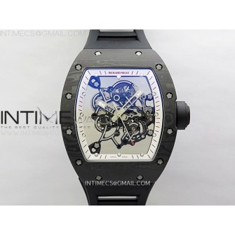 RM055 White inner Bezel Black Crown NTPT/NTPT ZF 1:1 Best Edition on Black Rubber Strap RMUL2 Super Clone