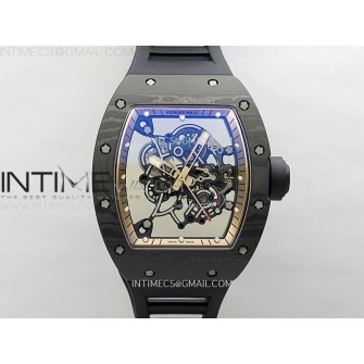 RM055 RG Inner Bezel Black Crown NTPT/NTPT ZF 1:1 Best Edition on Black Rubber Strap RMUL2 Super Clone