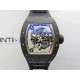 RM055 RG Inner Bezel Black Crown NTPT/NTPT ZF 1:1 Best Edition on Black Rubber Strap RMUL2 Super Clone