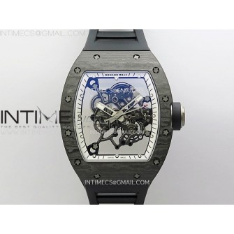 RM055 NTPT/Ti APSF 1:1 Best Edition White Inner Bezel Black Crown on Rubber Strap RMUL2 Super Clone