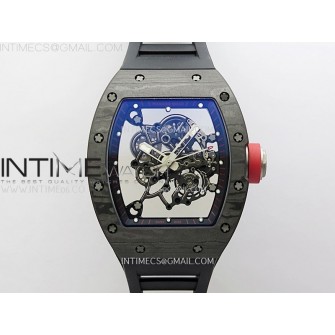 RM055 NTPT/Ti APSF 1:1 Best Edition Black Inner Bezel Red Crown on Black Rubber Strap RMUL2 Super Clone