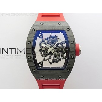 RM055 NTPT/Ti APSF 1:1 Best Edition Black Inner Bezel Red Crown On Red Rubber Strap RMUL2 Super Clone