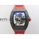 RM055 NTPT/Ti APSF 1:1 Best Edition Black Inner Bezel Red Crown On Red Rubber Strap RMUL2 Super Clone