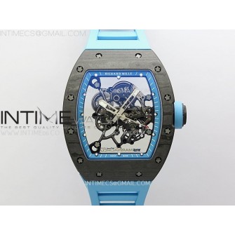 RM055 NTPT APSF 1:1 Best Edition Blue Inner Bezel Blue Crown On Blue Rubber Strap RMUL2 Super Clone
