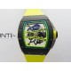 RM061 Black Ceramic ZF 1:1 Best Edition On Yellow Rubber Strap RMUL2 Super Clone