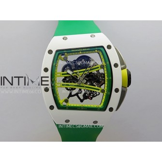 RM061 White Ceramic ZF 1:1 Best Edition on Green Rubber Strap RMUL2 Super Clone