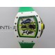 RM061 White Ceramic ZF 1:1 Best Edition on Green Rubber Strap RMUL2 Super Clone