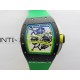 RM061 Black Ceramic APSF 1:1 Best Edition Skeleton Dial On Green Rubber Strap RMUL2 Super Clone