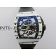 RM 61-01 Yohan Blake White NTPT ZF 1:1 Best Edition on Black Rubber Strap RMUL2 Super Clone