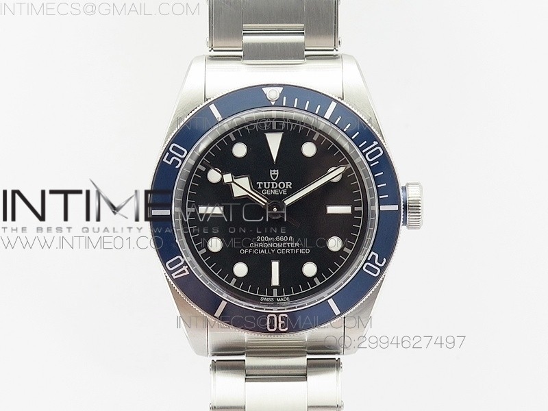 Heritage 2016 Black Bay Shield ZF 1:1 Best Edition Blue on SS Bracelet A2824 V5