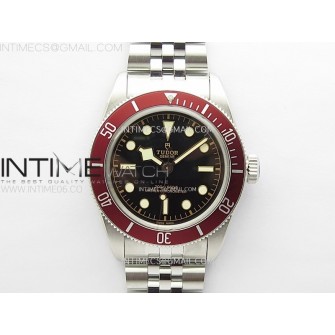 Heritage Black Bay M7941A1A0RU-0003 41mm SS ZF 1:1 Best Edition Black Dial Red Bezel on SS Bracelet A2824