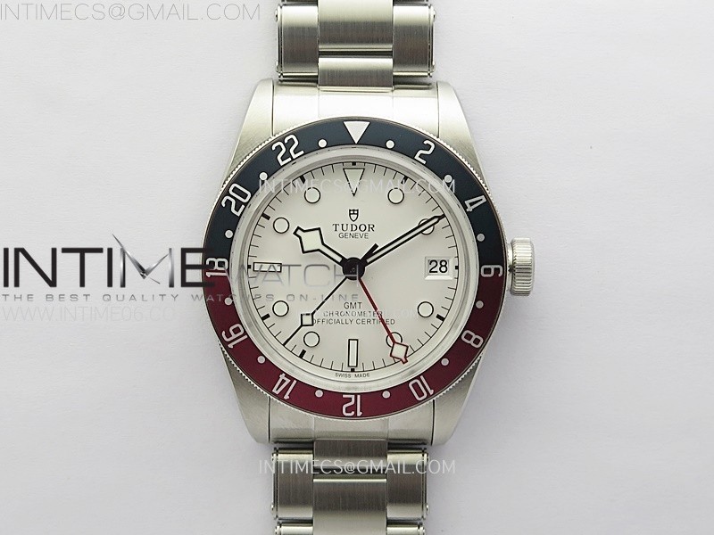 Black Bay M79830RB-0010 GMT Baselworld Pepsi Bezel ZF 1:1 Best Edition White Dial on SS Bracelet A2836