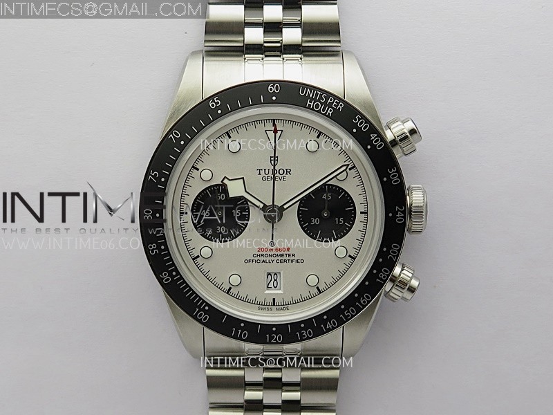 Black Bay Chrono M79360N SS ZF 1:1 Best Edition White Dial On SS Bracelet DD7750