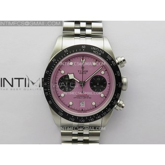 Black Bay Chrono M79360N SS ZF 1:1 Best Edition Pink Dial On SS Bracelet DD7750