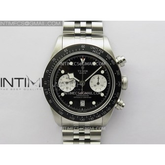 Black Bay Chrono M79360N SS ZF 1:1 Best Edition Black Dial On SS Bracelet DD7750