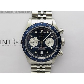 Black Bay Chrono M79360N SS ZF 1:1 Best Edition Blue Dial On SS Bracelet DD7750
