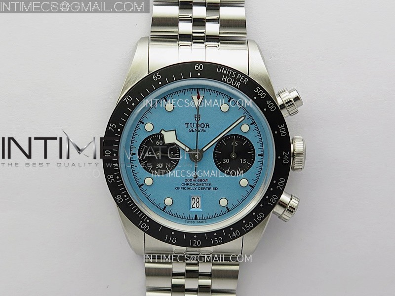 Black Bay Chrono M79360N SS ZF 1:1 Best Edition Tiffany Blue Dial On SS Bracelet DD7750