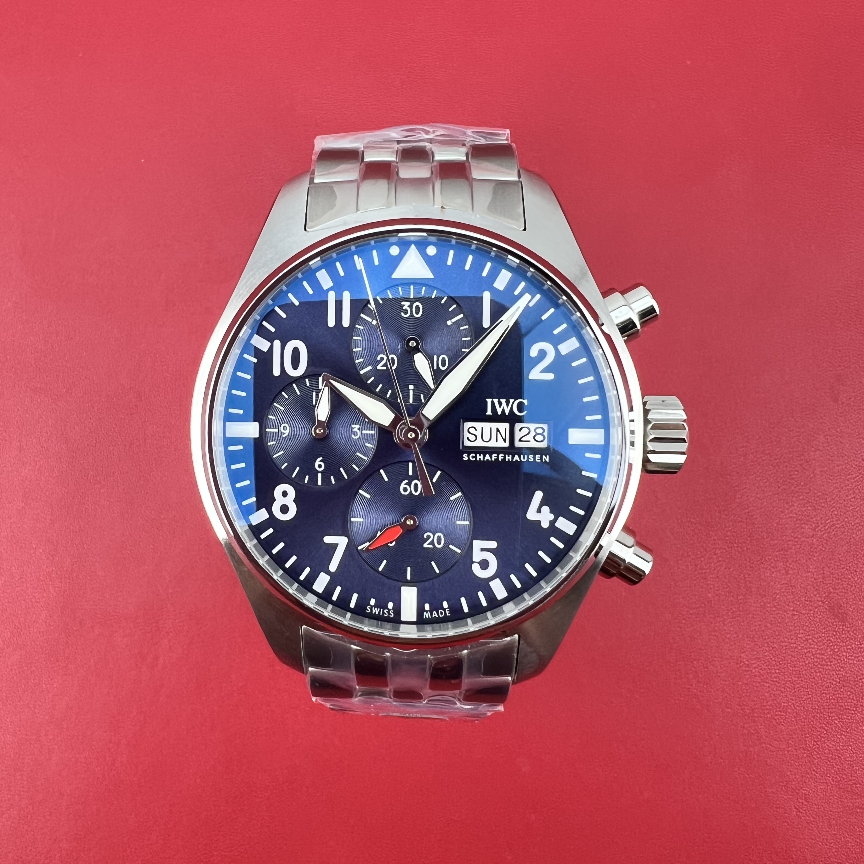 [국내배송] APS IWC 파일럿 41mm 크로노 블루 브레이슬릿